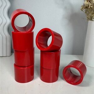 1970s Melamine Napkin Rings Set of 8 — vintage space age